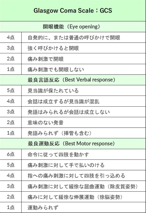 意識障害とは 症状と意識レベルの評価方法 JCSとGCS .